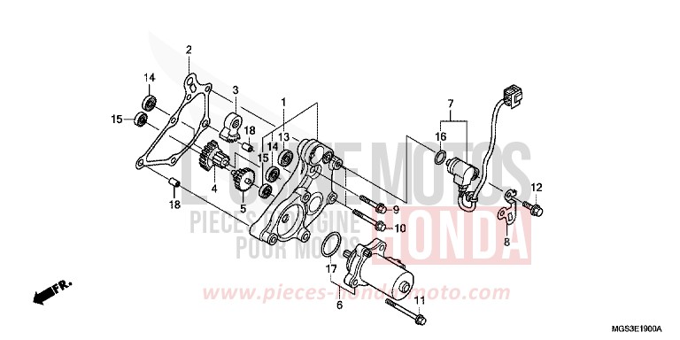 REDUZIERGETRIEBE von NC700X DCT DEGITAL SILVER METALLIC (NHA30) von 2013